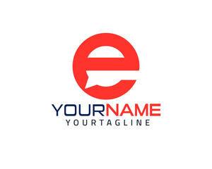 Letter e Chat logo,fully vector and customized logo design