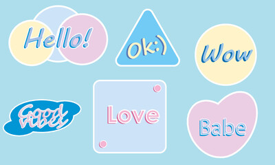 set of stickers 