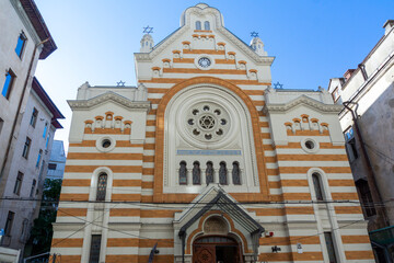 Museum of Jewish History in city of Bucharest, Romania