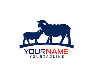 Sheep logo,fully vector and customized logo design
