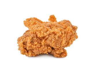 Fried chicken isolated on white background.
