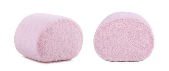 Marshmallows isolated on white background.