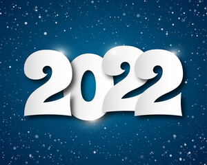 2022 happy new year. numbers 3D style. vector linear numbers. design of greeting cards. vector illustration.