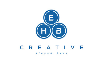 Fototapeta na wymiar EHB creative circle three letters logo design victor