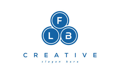 Fototapeta na wymiar FLB creative circle three letters logo design victor
