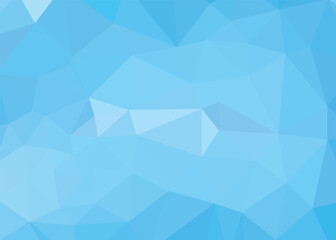 Obraz premium Low poly abstract blue background consisting of triangles. Vector art.