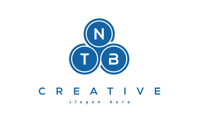 Fototapeta na wymiar NTB creative circle three letters logo design victor