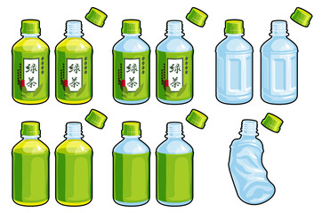 外線ありの350mlペットボトルイラスト