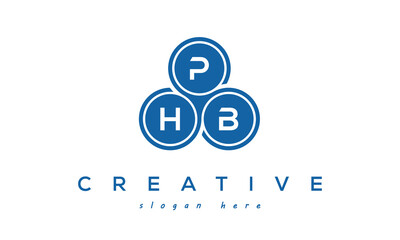 Obraz na płótnie Canvas PHB creative circle three letters logo design victor