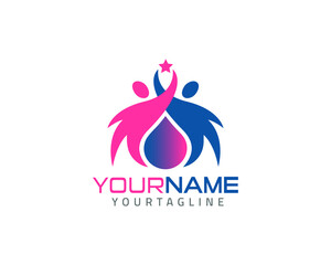 blood donation logo,fully vector and customized logo design