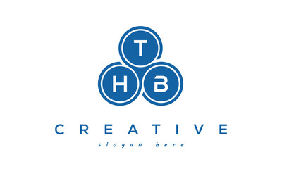 Obraz na płótnie Canvas THB creative circle three letters logo design victor