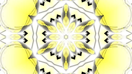 Zelfklevend Fotobehang Yellow floral illustration design. © Nit Stoks