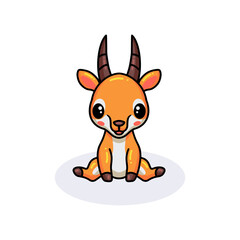 Cute little gazelle cartoon sitting