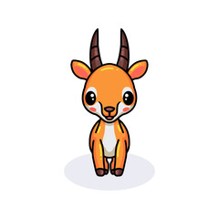 Cute little gazelle cartoon posing