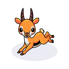 Cute little gazelle cartoon jumping