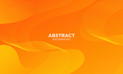 Abstract Orange waves geometric background. Modern background design. gradient color. Fluid shapes composition. Fit for presentation design. website, banners, wallpapers, brochure, posters