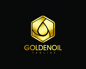 Luxury golden oil vector logo for oil and all similar liquid products,fully vector and customized logo design
