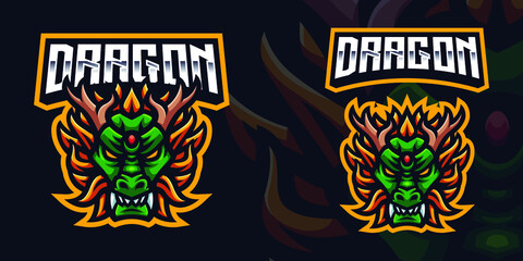 Green Dragon Gaming Mascot Logo