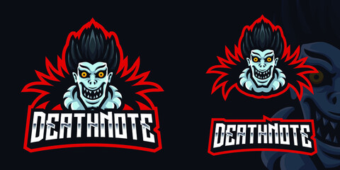 Naklejka premium Death Note Monster Mascot Gaming Logo Template