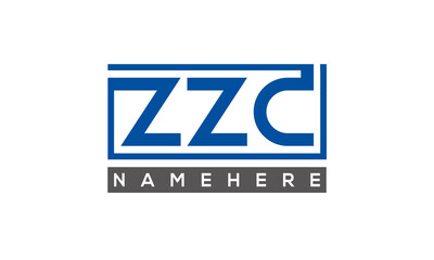 ZZC Letters Logo With Rectangle Logo Vector