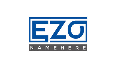 EZO Letters Logo With Rectangle Logo Vector
