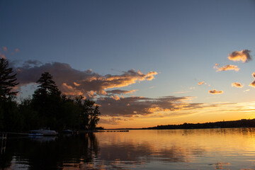 Sunset Over River