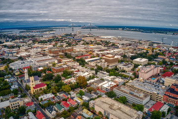 Fototapeta premium Aerial View of Charleston, South Carolina