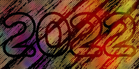New Year background, number 2022