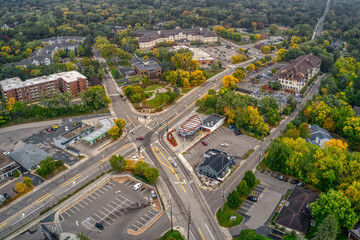 Aerial View of the Twin Cities Suburb of Minnetonka, Minnesota