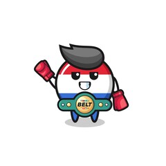 netherlands flag boxer mascot character