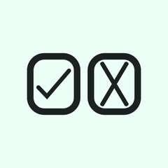 Check mark icon. Vector illustration. - Vector