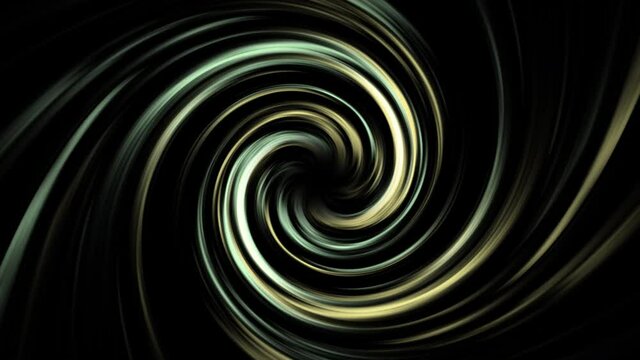 Abstract twister infinite loop. 3d rendered swirl effect. Hypnotic spirals. dreamy green Vortex.
