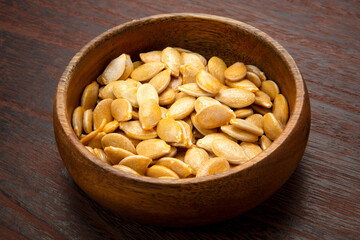 乾燥させたカボチャの種