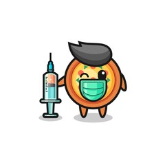 pizza mascot as vaccinator