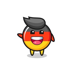 happy germany flag cute mascot character