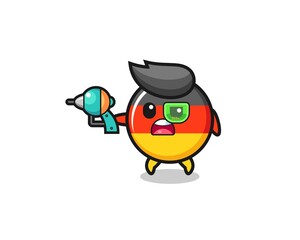 cute germany flag holding a future gun