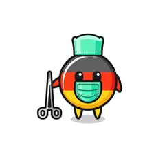 Fototapeta premium surgeon germany flag mascot character