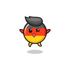germany flag character is jumping gesture