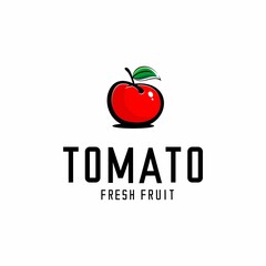 red tomato logo illustration vector