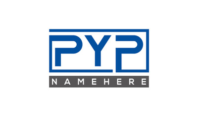 PYP Letters Logo With Rectangle Logo Vector