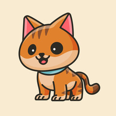 CUTE CAT MASCOT LOGO