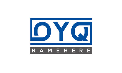 OYQ Letters Logo With Rectangle Logo Vector