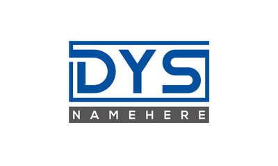 DYS Letters Logo With Rectangle Logo Vector
