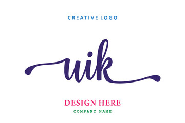 UIK lettering logo is simple, easy to understand and authoritative