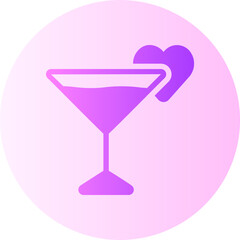 cocktail gradient icon