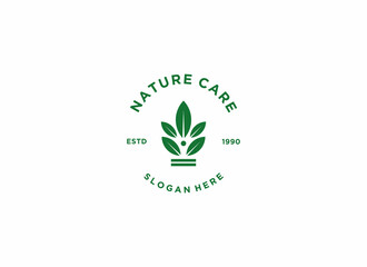 the nature care logo which has a message that we always maintain the sustainability and balance of nature