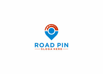 logo to mark a destination with a pin as a marker