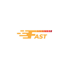 typography  fast  speed  delivery  logo  vector  symbol  icon  template  modern  illustration  design