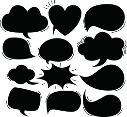 A collection of comic  speech bubbles.Vector illustration