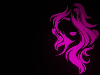 background with pink hair